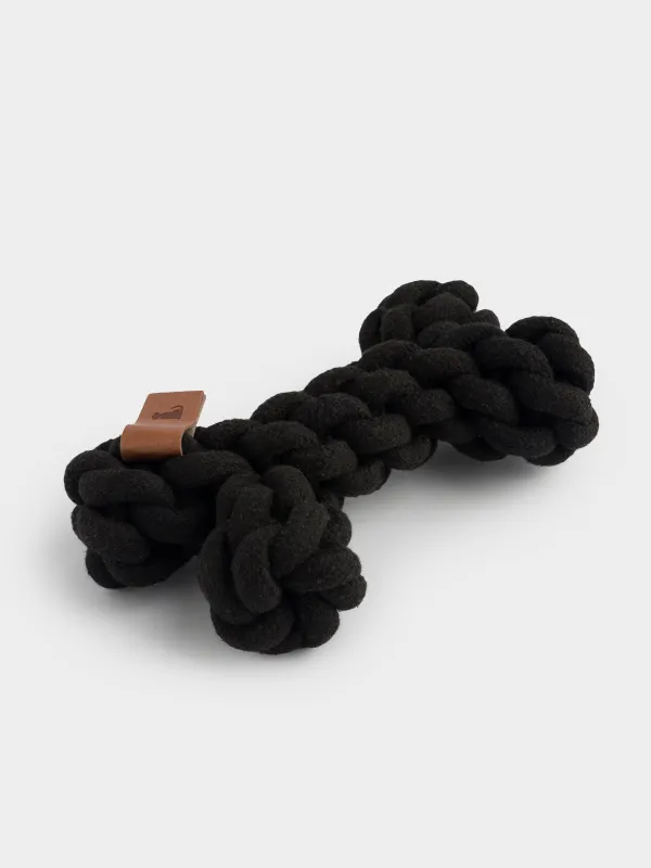 Игрушка для собак, 18 см, хлопок, черная, Кость, Big pet, image-2