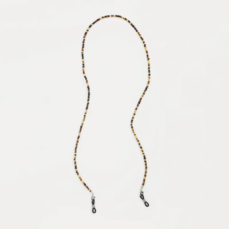 Цепочка для очков, 71 см, бисер/металл, цветная, Pearl color