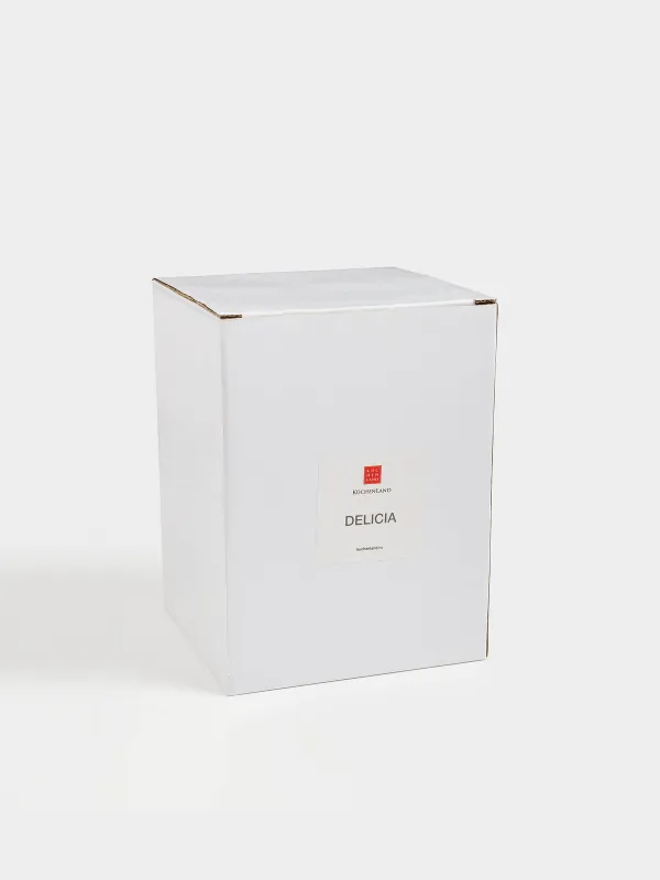 Емкость для хранения, 16 см, 700 мл, с ложкой, керамика D/дерево, молочная, в крапинку, Delicia, image-5