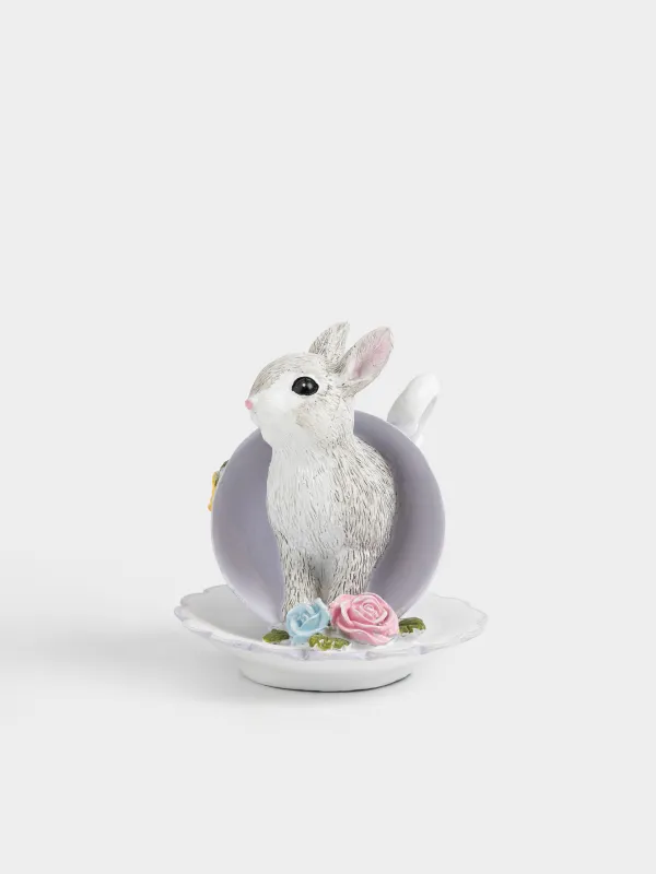 Статуэтка, 11 см, Кролик в чашке, Easter, image-1