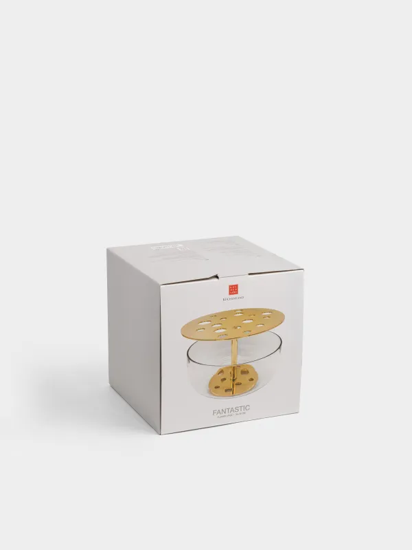 Ваза для цветов, 24х18 см, стекло/сталь, Fantastic, image-5