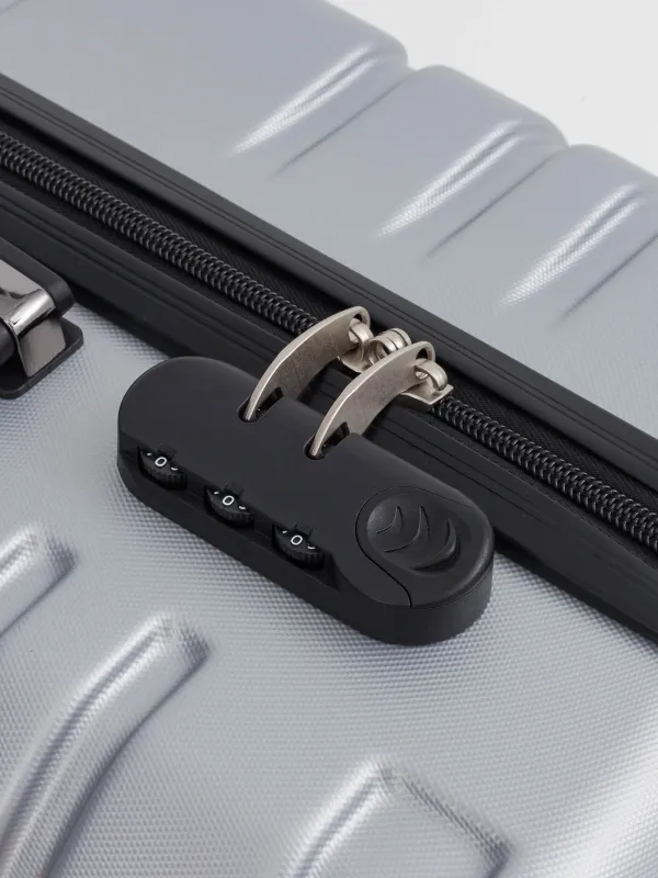 Чемодан M, 45х25х67 см, 3,4 кг, с замком, пластик, графитовый, Travel comfort, image-8