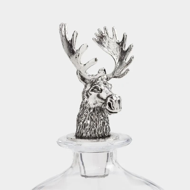 Набор для водки, 4 перс, 5 пр, графин/стопки, стекло/металл, Лесные животные, Lux elements, image-4