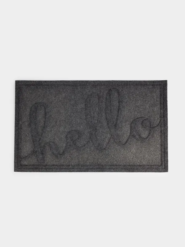 Коврик придверный, 45х75 см, полипропилен/ПВХ, серый, Hello, Home deco, image-0