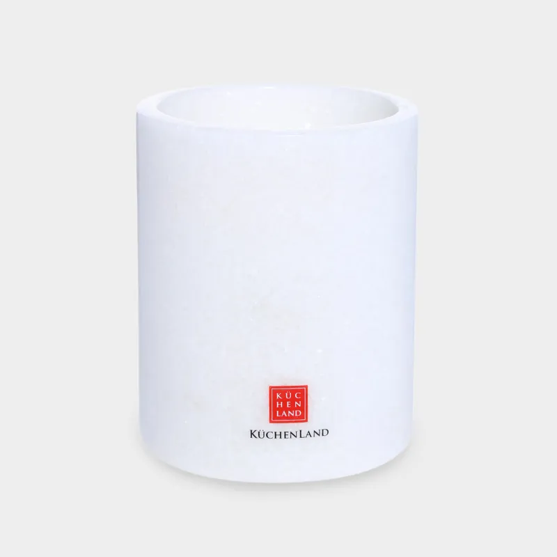 Подставка для кухонных принадлежностей, 13 см, мрамор, белая, Classic Marble