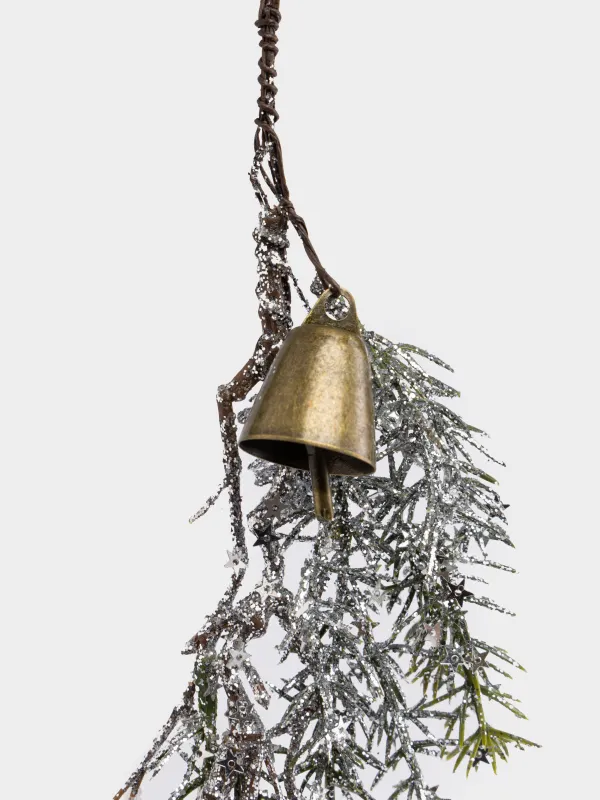 Украшение декоративное, 33 см, подвесное, Заснеженная хвоя, Conifer crystal decor, image-1