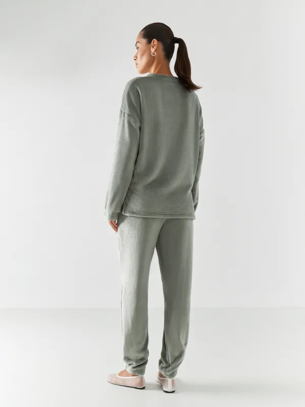 Брюки женские, флис, фисташковые, Isabelle, image-3