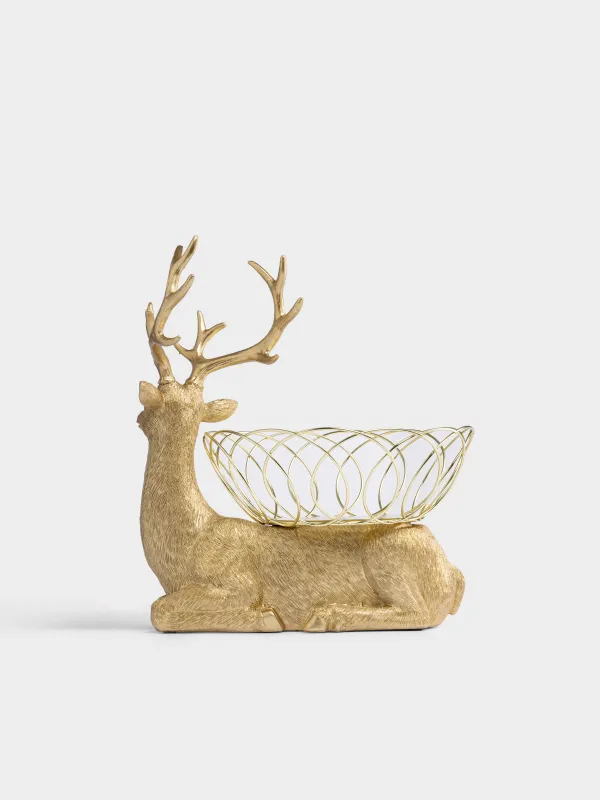 Корзина для фруктов, 27x30 см, Олень, Deer gold, image-1