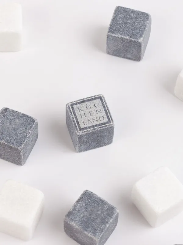 Набор кубиков для охлаждения напитков, 12 пр, с щипцами, в коробке, мрамор/сталь, Bar, image-4