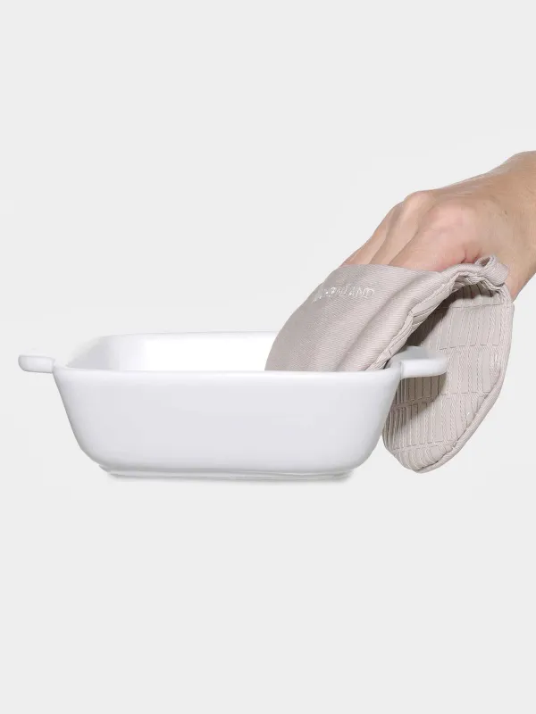 Прихватка, 18х10 см, двойная, хлопок/силикон, бежевая, Bakery, image-2