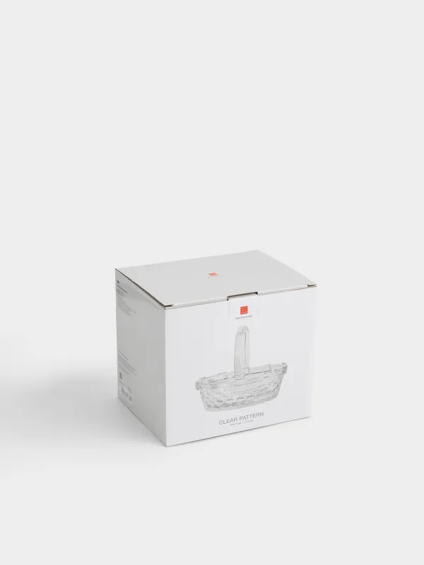 Ваза для фруктов, 17x14 см, с ручкой, стекло Р, Корзина, Clear pattern, image-5