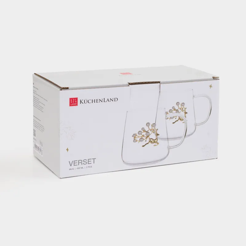 Кружка, 430 мл, 2 шт, Олени, Verset pearl, image-4