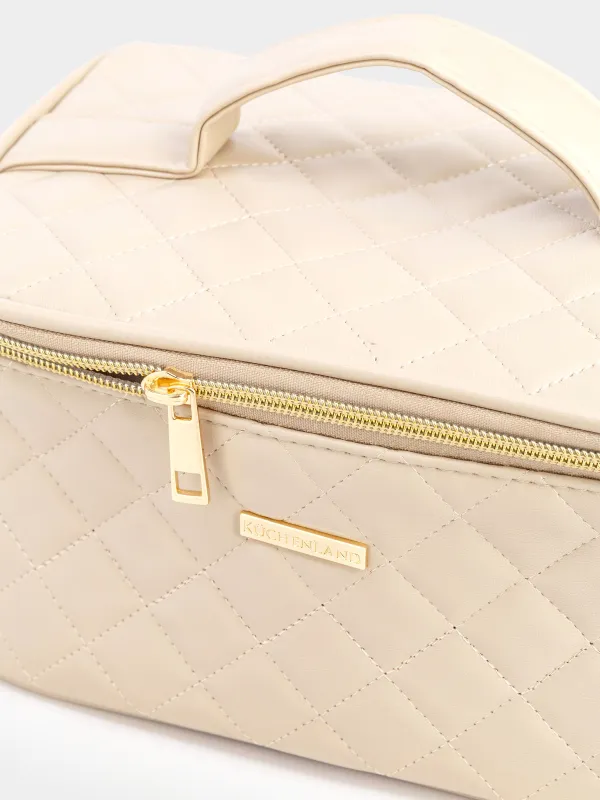 Косметичка, 23х13 см, стеганая, с ручкой, Quilted, image-2