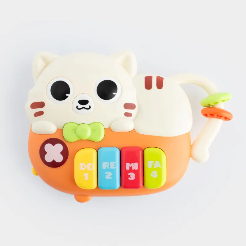 Игрушка развивающая, 12х16 см, музыкальная, пластик, Котик-пианино, Cat