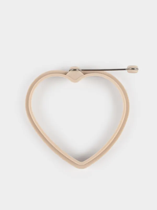 Форма для оладий/яиц, 12 см, силикон, бежевая, Сердце, Manny, image-2