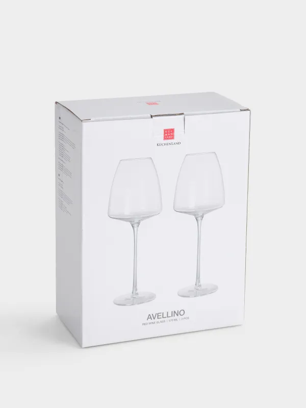 Бокал для красного вина, 570 мл, 2 шт, кристальное стекло, Avellino, image-5