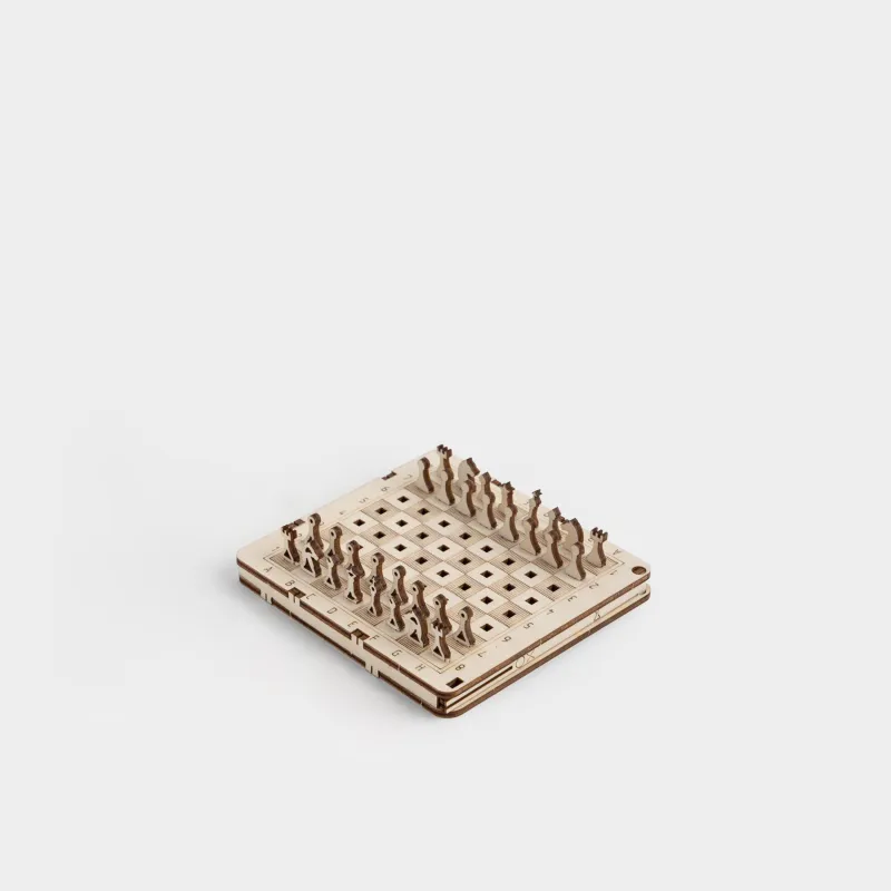 Игра настольная, 11х10 см, шашки/шахматы/крестики-нолики, дерево, Hobby light