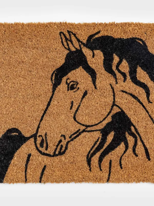 Коврик придверный, 40х60 см, кокос/ПВХ, Home horse, image-1