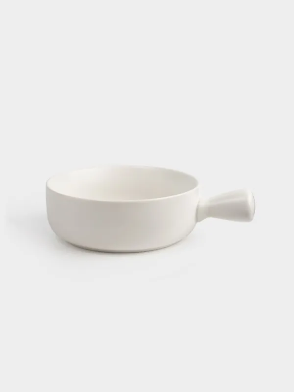 Форма для запекания, 15 см, с ручкой, круглая, керамика, белая, Light kitchen, image-3