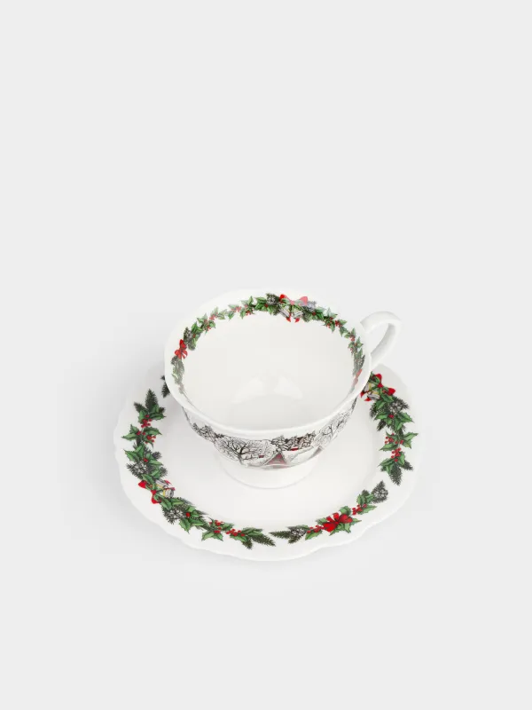 Пара чайная, 1 перс, 2 пр, 200 мл, фарфор N, белая, Дом в лесу, Forest house, image-1