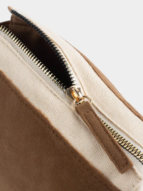 Косметичка, 20х12 см, полиуретан, песочная, Krast, image-3