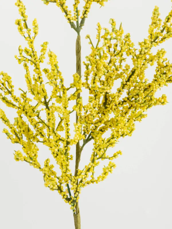 Ветка декоративная, 78 см, пенопласт/металл, Желтые ягоды, Flower garden, image-2