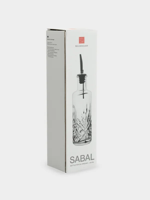 Бутылка для масла или уксуса, 250 мл, с дозатором, стекло Р/сталь, Sabal, image-1