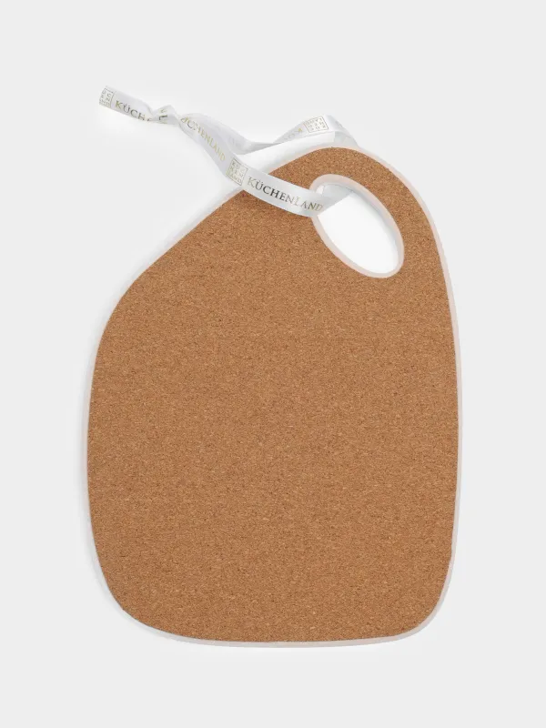 Подставка под горячее, 18x24 см, керамика/пробка, молочная, Винтажные цветы, La flore, image-1