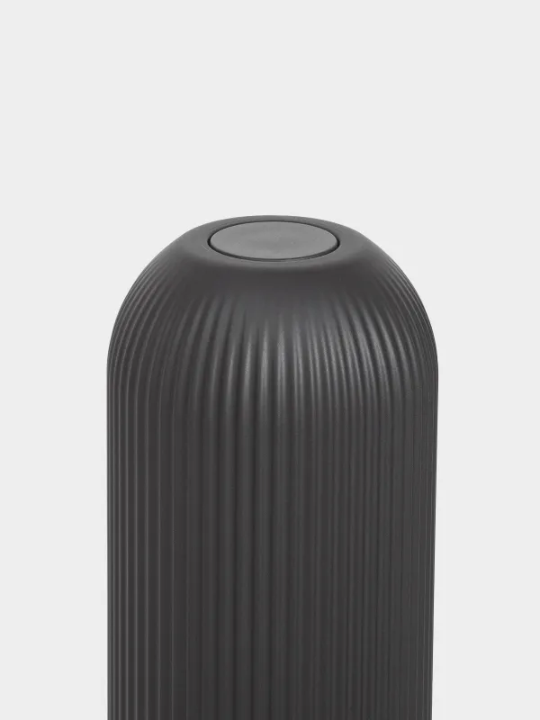 Мельница для специй, 21 см, электрическая, сталь/пластик, LED, черная, Полосы, Mill stripes, image-3