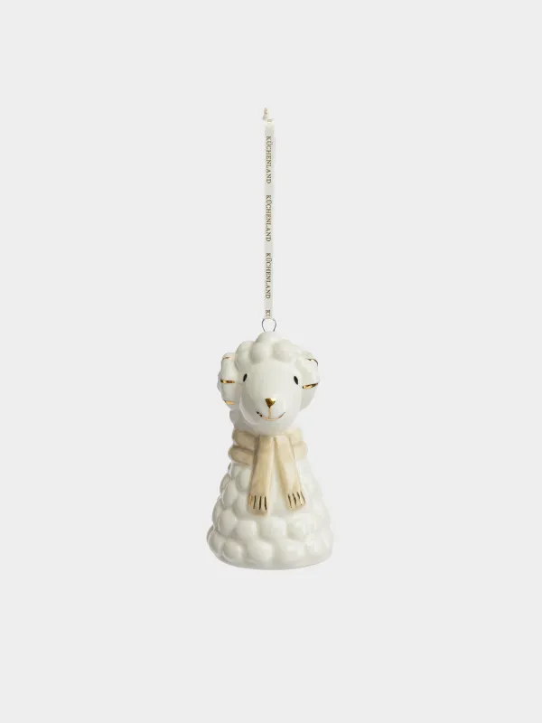 Игрушка елочная, 8 см, Баран в шарфе, Figure christmas, image-0