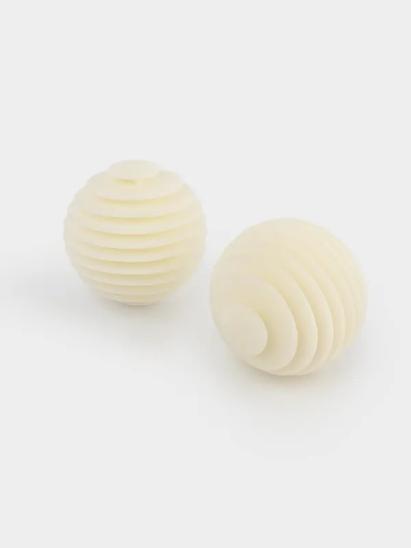 Шарик для стирки, 6 см, 2 шт, резина, белый, Сфера, Washing ball, image-0