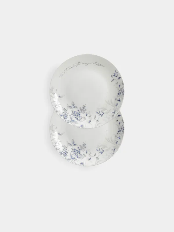 Тарелка закусочная, 23 см, 2 шт, Синие цветы, Blue flower, image-0