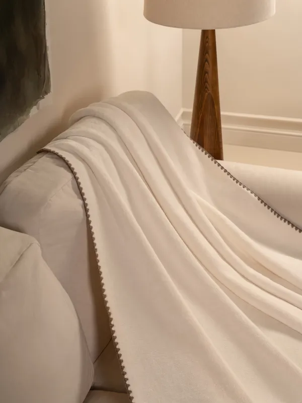 Плед, 130х170 см, двусторонний, букле/фланель, молочный, Curly, image-5