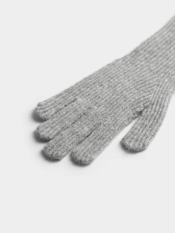 Перчатки вязаные в рубчик, image-2