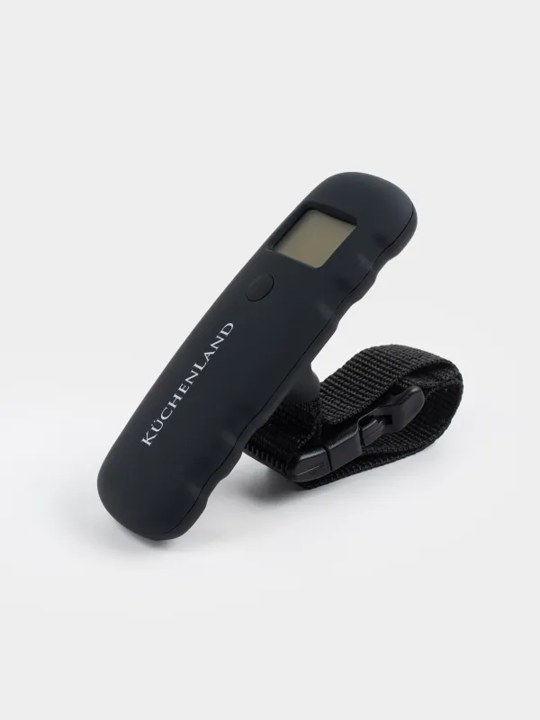 Весы для багажа, 12 см, электронные, пластик, черные, Travel, image-1