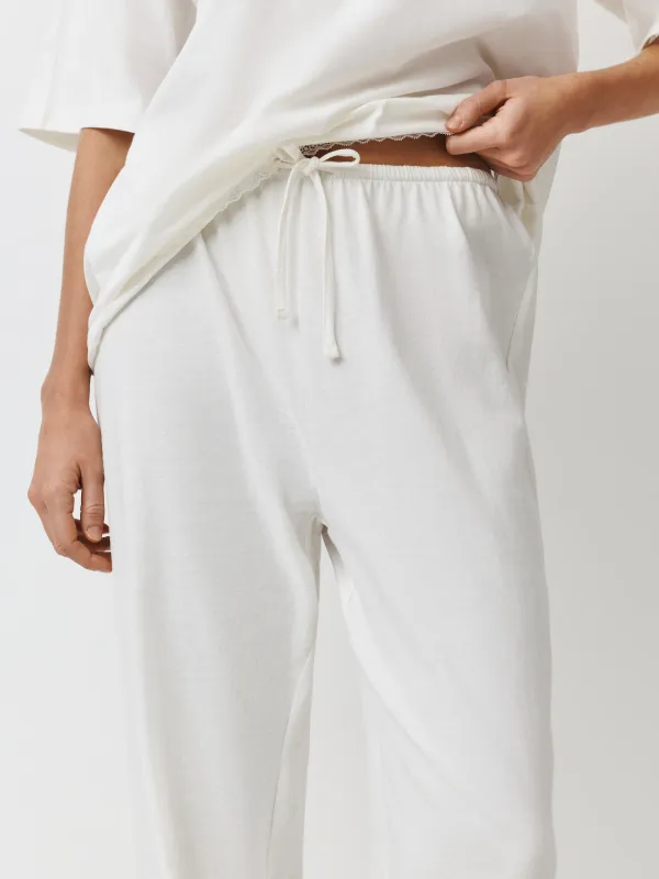 Брюки женские, домашние, белые, Mirandea, image-2