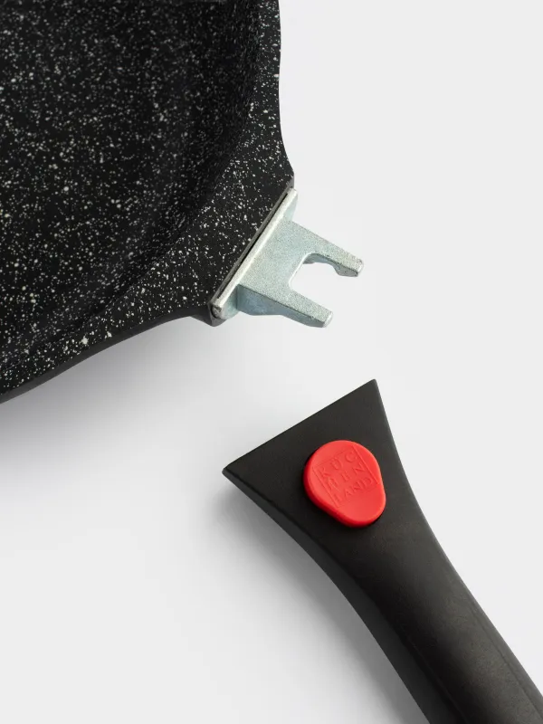 Сковорода, 28 см, съемная ручка, с покрытием, алюминий, Solution Red 2, image-6