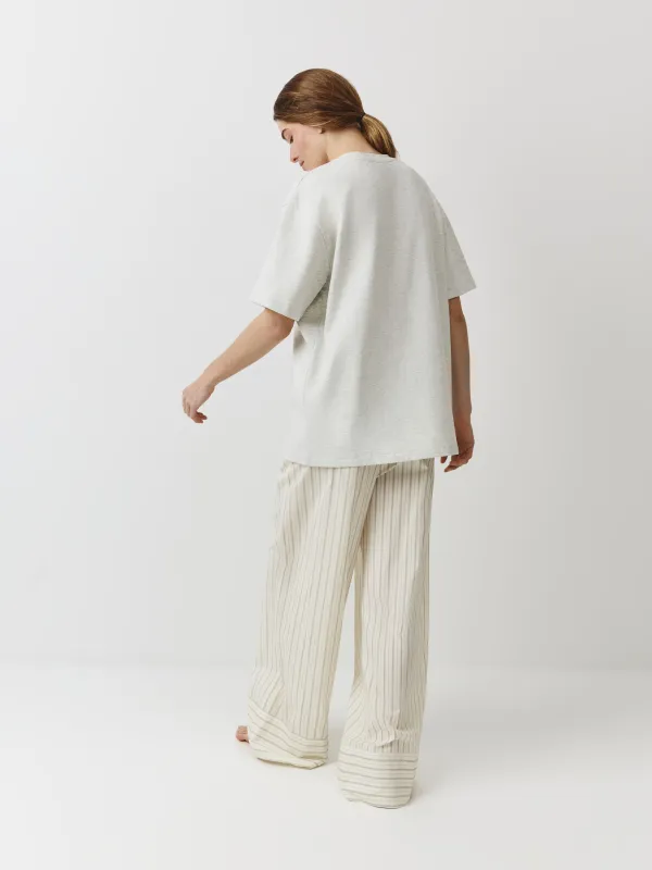 Футболка женская, р. S, хлопок, серый меланж, Pomodoro, Alvida, image-3