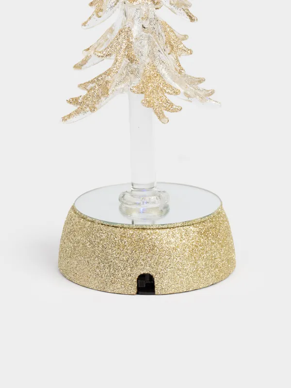 Статуэтка с подсветкой, 18 см, с подвесками, Ель, Christmas vitreous, image-2