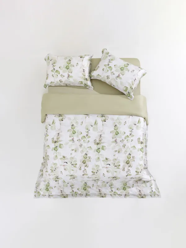Постельное белье, евро, тенсель, Листья, Tencel, image-0