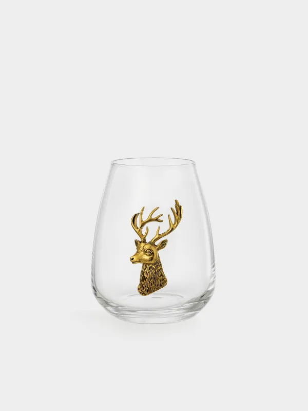 Стакан, 450 мл, 2 шт, Золотистый олень, Lux elements, image-2