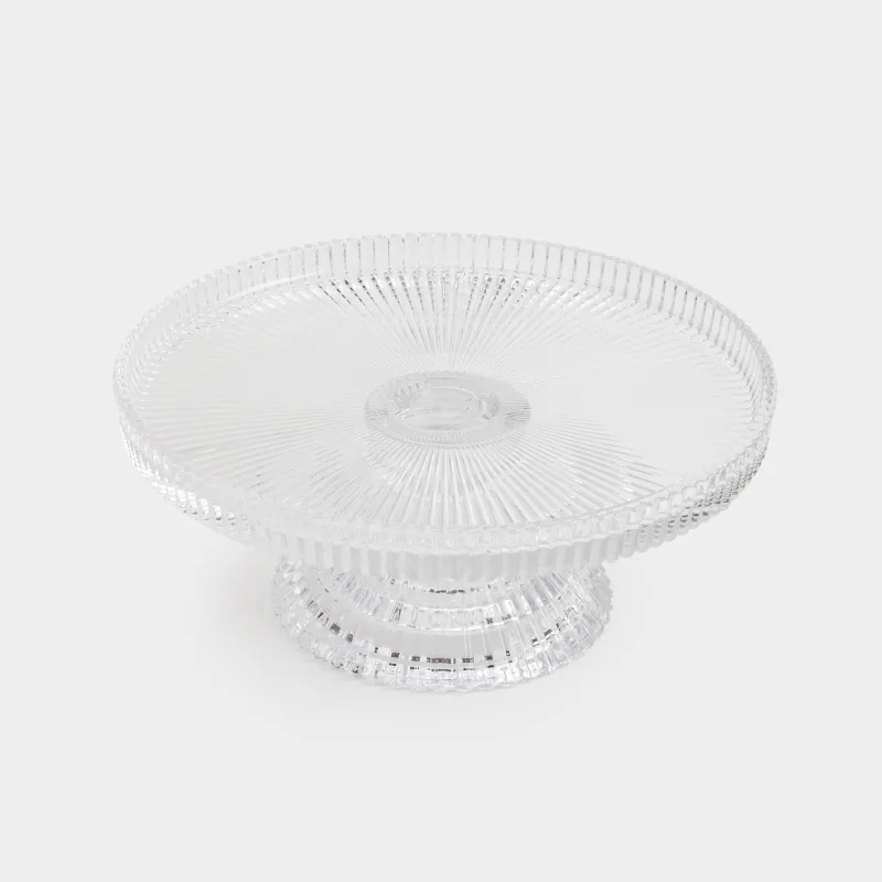 Блюдо на ножке, 20х8 см, стекло Р, Ribby, image-1