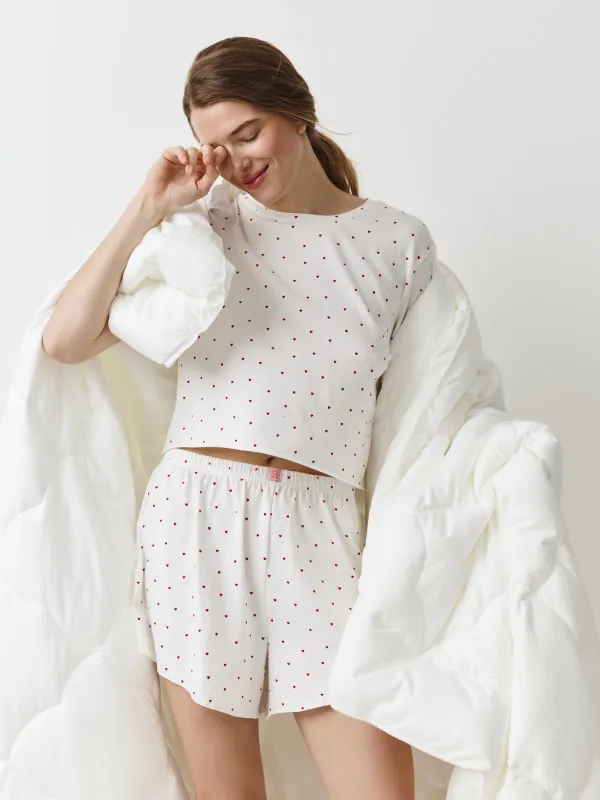 Комплект женский, домашний, футболка/шорты, Mariona, image-0