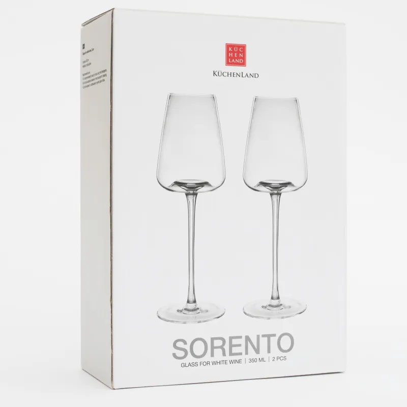 Бокал для белого вина, 350 мл, 2 шт, кристальное стекло, Sorento, image-5