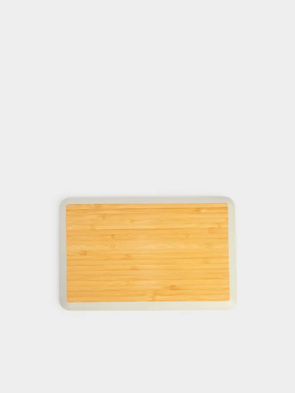 Блюдо, 24х16 см, с серым кантом, Bamboo soft, image-3