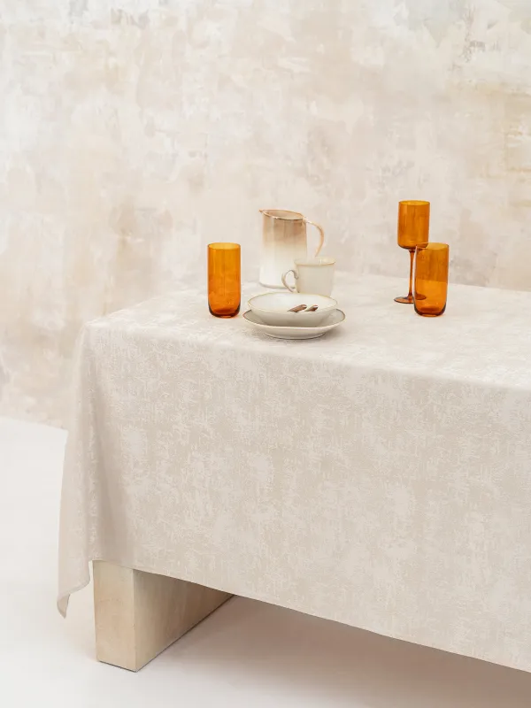 Скатерть, 170х250 см, полиэстер, бежевая, Jacquard, image-2