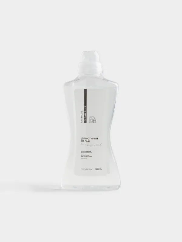 Средство для стирки белья, 1,2 л, Белая орхидея и хлопок, Clean plus, image-0