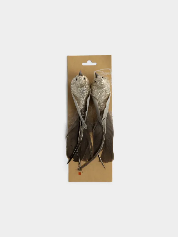 Украшение декоративное, 19 см, 2 шт, на клипсе, Птица, Birds NY, image-3