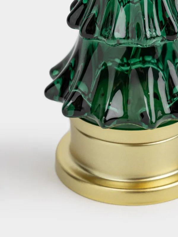 Светильник декоративный, 18 см, стекло/металл, золотистый, Елка, Golden style, image-2