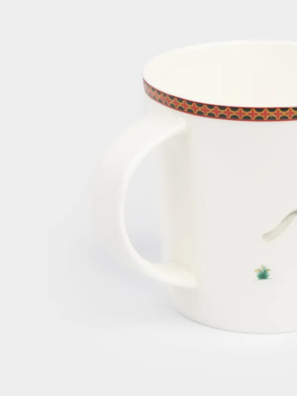 Кружка, 450 мл, фарфор F, белая, Кони, Blue wind, image-2